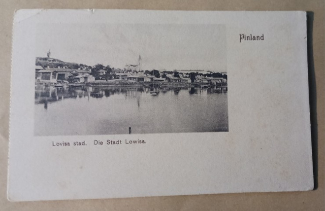 Loviisa, näkymä satamasta kaupunkiin, tuulimylly, ei p.