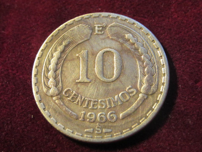 10 centesimos 1966 Chile