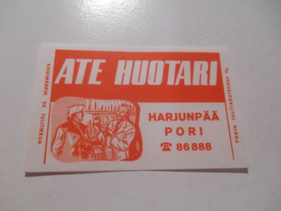 TT Etiketti Ate Huotari Harjunpää Pori