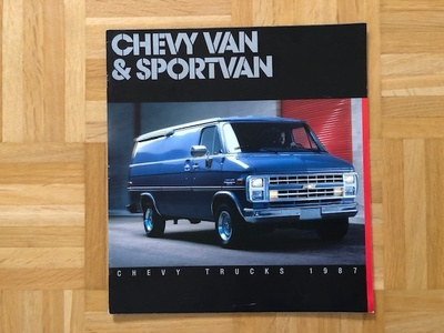 Esite Chevrolet Chevy Van & Sportvan 1987. GM USA
