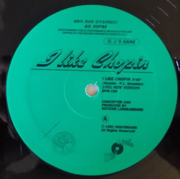 D.J.'s Gang: I like Chopin italo-12"