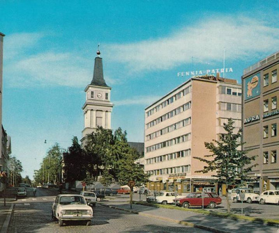 Oulu ,Keskustaa kirkko väri p107