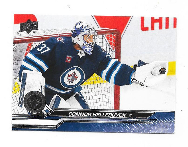 2023-24 Upper Deck #448 Connor Hellebuyck Winnipeg Jets MV