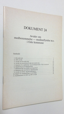 Dokument 24 : Avtaler om medbestemmelse - medinnflytelse ...