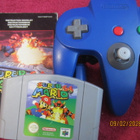 N64 - Konsoli Kantolaukku Piuhat Ohjain ja Mario 64 - pikkukuva 3