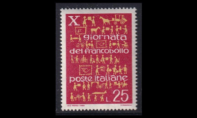 Italia 1291 ** Postimerkin päivä (1968)