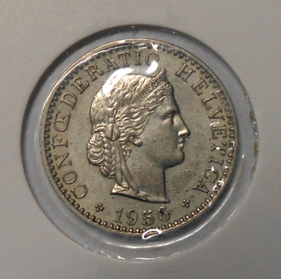 Switzerland. 20 rappen 1956.