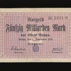 Saksa 50 Milliarden Mark, Rehau 1.11.1923 F+ - pikkukuva 1