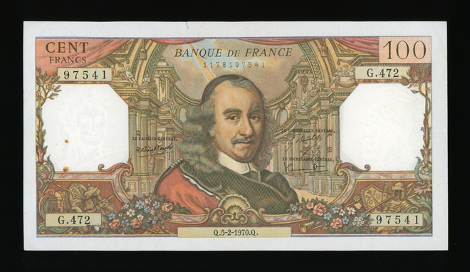 Ranska 100 Francs 5.2.1970.Q, Corneille, P149c