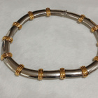 Vintage Cabochon gold plated kaulakoru silver plated - pikkukuva 1