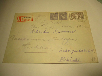 1955 Karkku sekapostite R kuorella