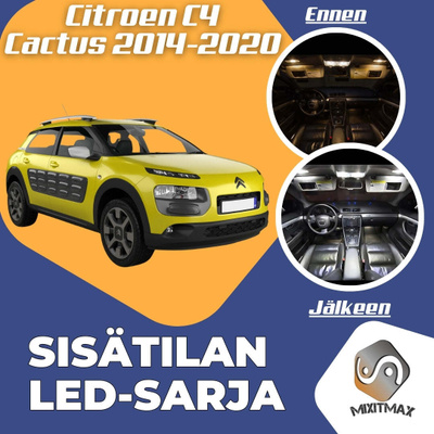 Citroen C4 Cactus Sisätilan LED-sarja 8-osainen