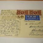 1935 Lontoo lentopostikortti Naantaliin - pikkukuva 1