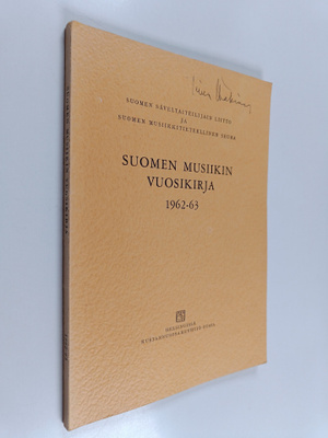 Veikko Helasvuo : Suomen musiikin vuosikirja 1962-63