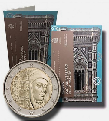 ** SAN MARINO 2€ 2017 Giotto kansiossa **