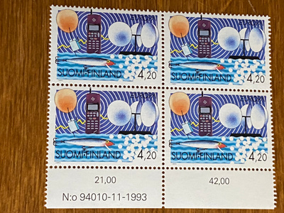 EUROOPPA 1994 4,20MK NELIÖ NUMERO MARGINAALILLA**