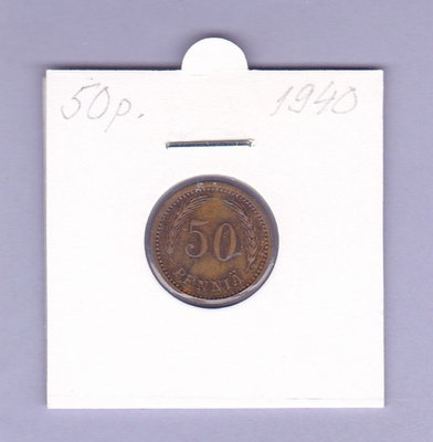 50 p v.1940 Cu KM#26a