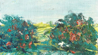 Punaruusut - öljyvärein kankaalle