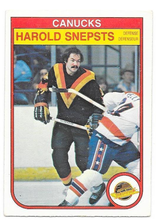 1982-83 OPC #357 Harold Snepsts Vancouver Canucks gooni