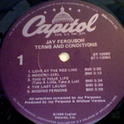 JAY FERGUSON  ::  TERMS AND CONDITIONS :: VINYYLI  LP 1980 - pikkukuva 3