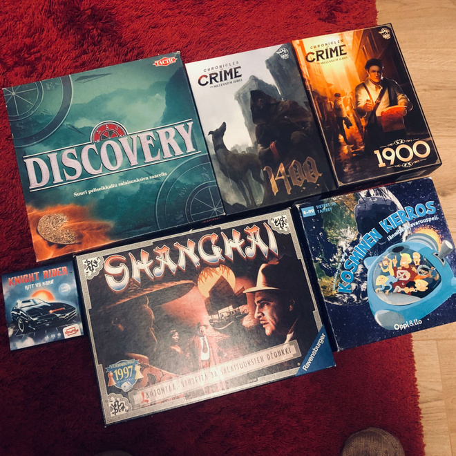 Lautapelit - Shanghai, Crime, Discovery, Knight Rider...