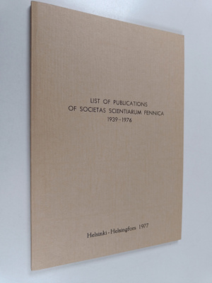 Hans Stenbäck : List of publications of Societas scientia...
