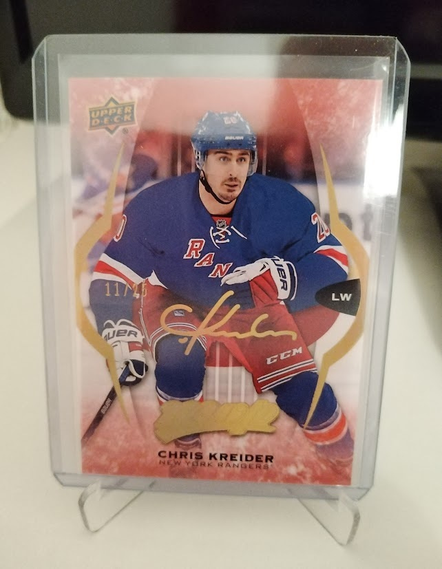 2016-17 Upper Deck MVP Super Script Chris Kreider #196 /25