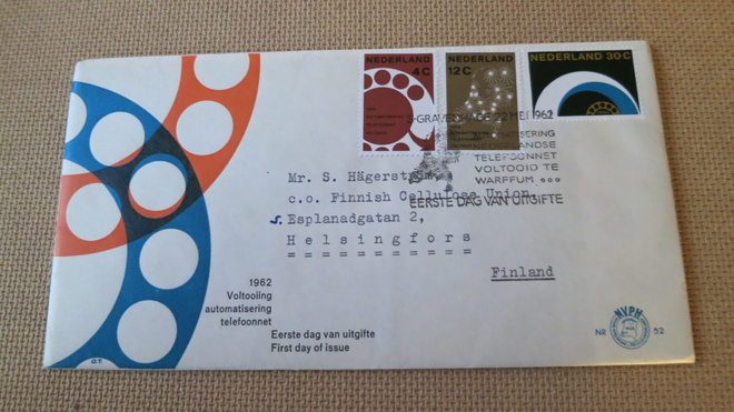 FDC Hollanti 1962: telekommunikaatio