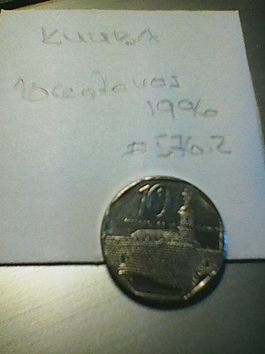 Kuuba 10 centavos 1996, km#576.2