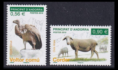Andorra Fr 711-2 ** Luonnonsuojelu eläimiä (2010)