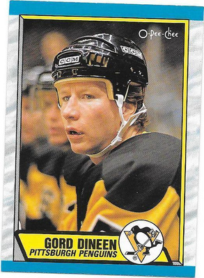 1989-90 OPC #256 Gord Dineen Pittsburgh Penguins