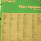 SONY Video Equipment 1985 Video Tarvike Luettelo - pikkukuva 1