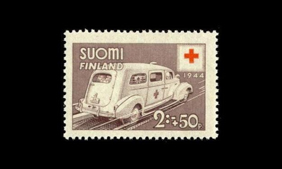 279 ** Punainen risti 2mk+50p (1944)