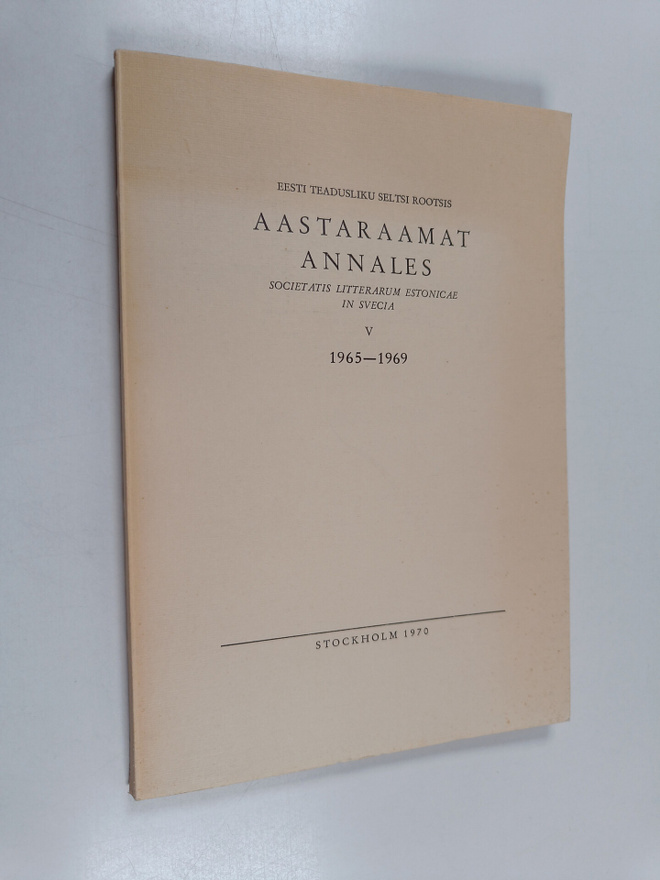 Eesti Teadusliku Seltsi Rootsis Aastaraamat : Societatis ...
