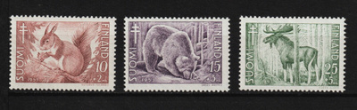1953 Tuberkuloosi-merkkisarja leimaamattomana**
