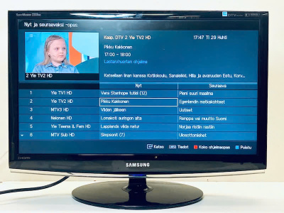 HD Televisio 23” tuumaa - kaapeli verkkoon