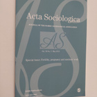 Acta Sociologica : Journal of the Nordic Sociological Ass... - pikkukuva 1