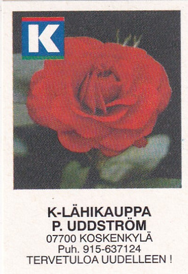 Koskenkylä. K-Lähikauppa P. Uddström     s67