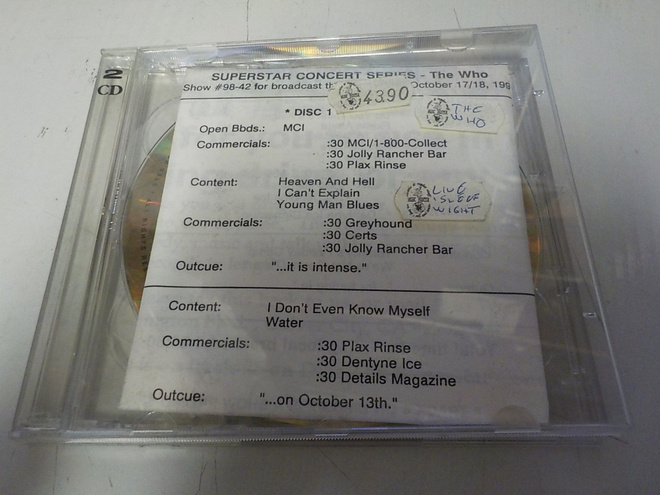 THE WHO - SUPERSTAR CONCERT SERIES CD LIVE CONCERT