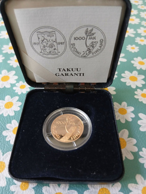 Suomen itsenäisyy 1917-1997 1000 markan kultaraha
