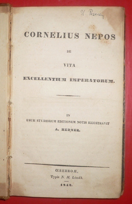 Cornelius nepos de vita Excellentium Imperatorum   1842
