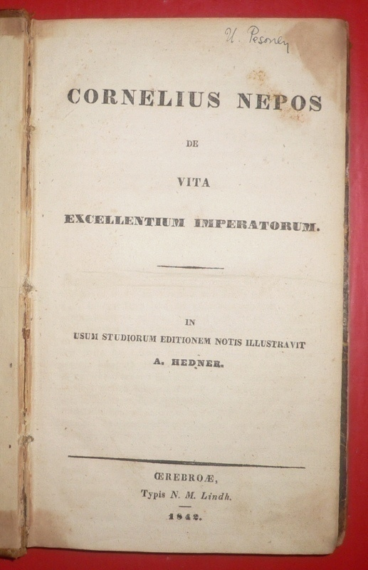 Cornelius nepos de vita Excellentium Imperatorum   1842