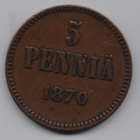 1870 5 penniä kl7/6 - pikkukuva 3