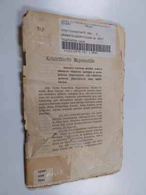 Alamainen komitean mietintö, koskeva ehdotuksia voimistel...