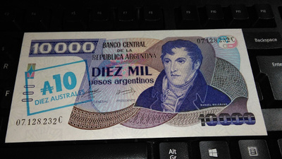Argentiina 10000 Pesos / Australes P322 UNC
