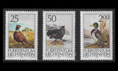 Liechtenstein 997-9 ** LIntuja metsästys (1990)