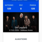 Def Leppard 16.6 Veikkaus Arena Lippu - pikkukuva 1