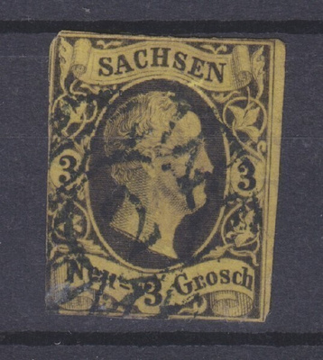 Saksa Reich Saksi 1851 Mi 6