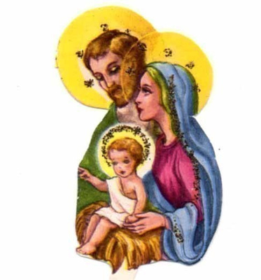 ENKELI / Pyhä perhe - Joosef, Maria ja Jeesus. 1950-l.