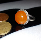 Vintage, Meripihka, sormus, Amber, Itämeren meripihka,  - pikkukuva 2